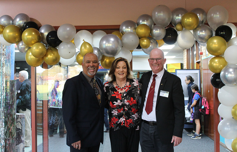 HRCC Manager David Marshall, Robyn Clarke MLA and Charlie Clarke